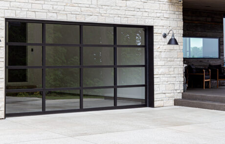 Modern Glass garage door